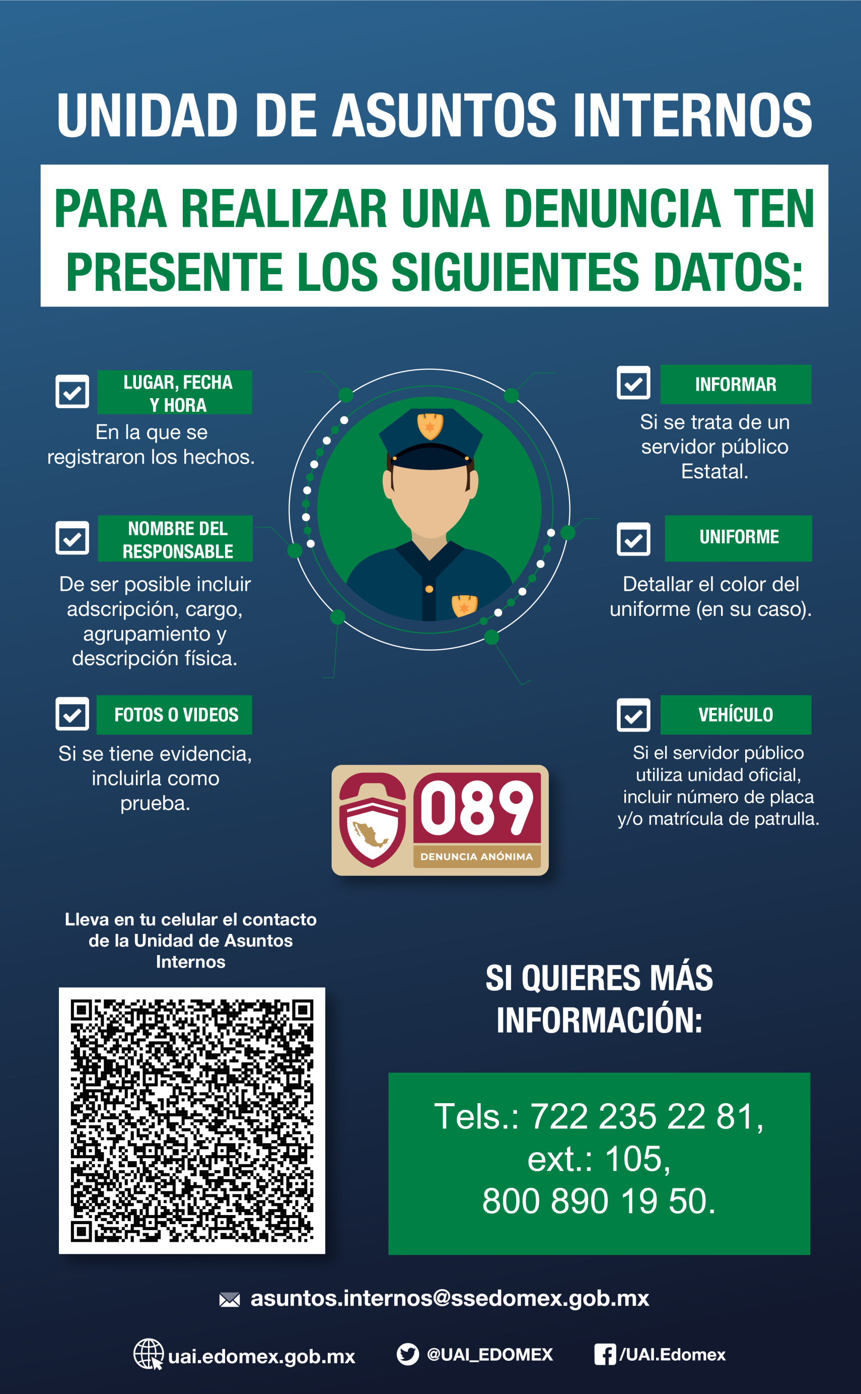 Quejas y Denuncias Secretar a de Seguridad